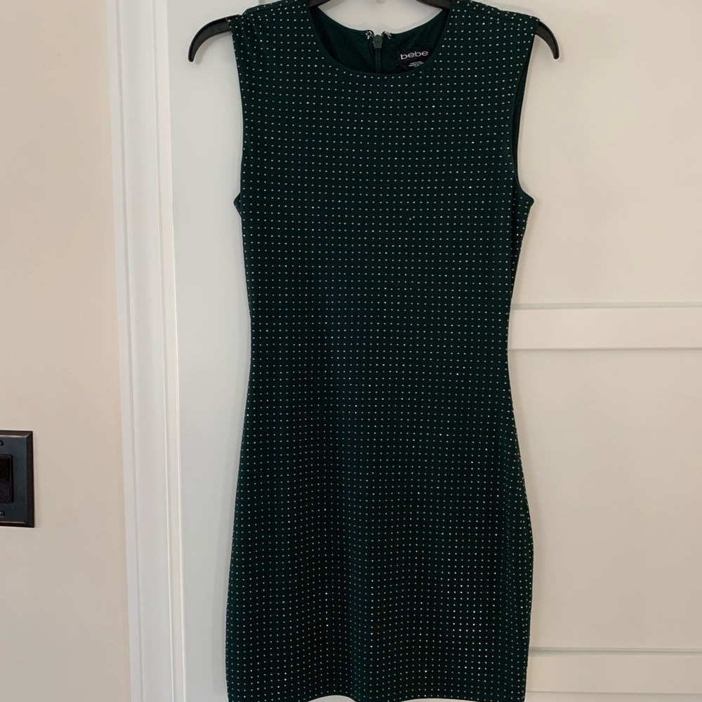 Bebe green mini dress